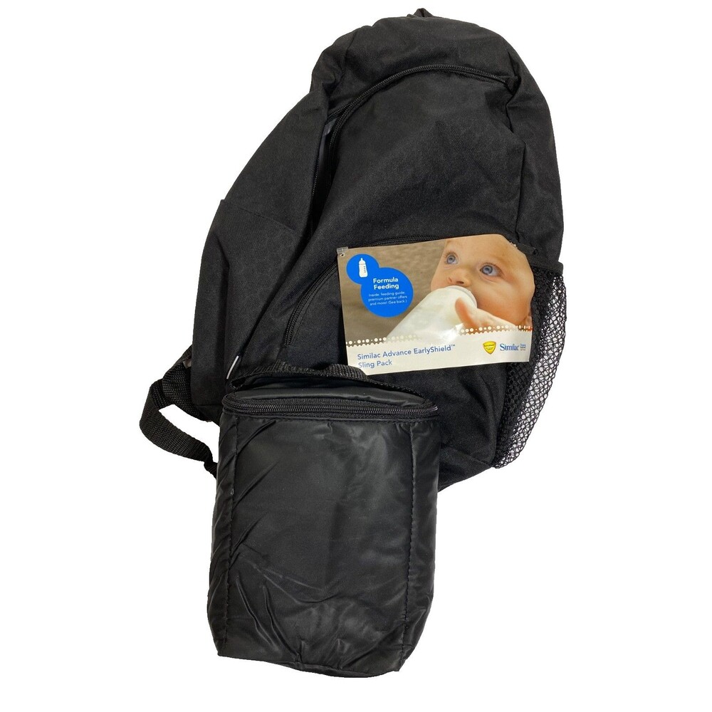 NEW Similac Diaper Bag Back Pack + Bottle Cooler & 2 Ice Packs~Black NWT - Picture 5 of 5